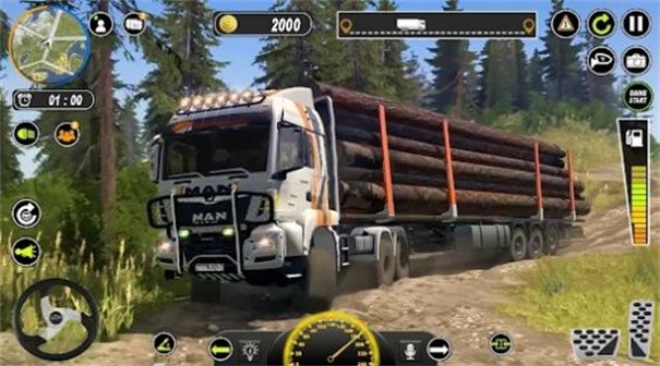 泥卡车货物模拟图