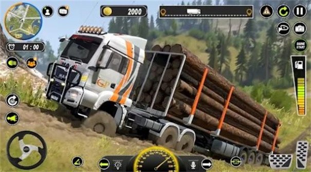 泥卡车货物模拟图